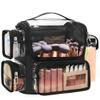 TANTO Makeup Brush Bag, Clear Makeup Brush Holder with Adjustable Dividers view 1