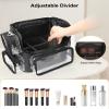 TANTO Makeup Brush Bag, Clear Makeup Brush Holder with Adjustable Dividers view 3