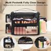 TANTO Makeup Brush Bag, Clear Makeup Brush Holder with Adjustable Dividers view 4