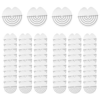 60 Pcs Heat Shield Guards for Hair Extensions, Clear K Tip Spacer Template, Single Hole Round Fusion Glue Protector Templates with Scale for Hair Extension