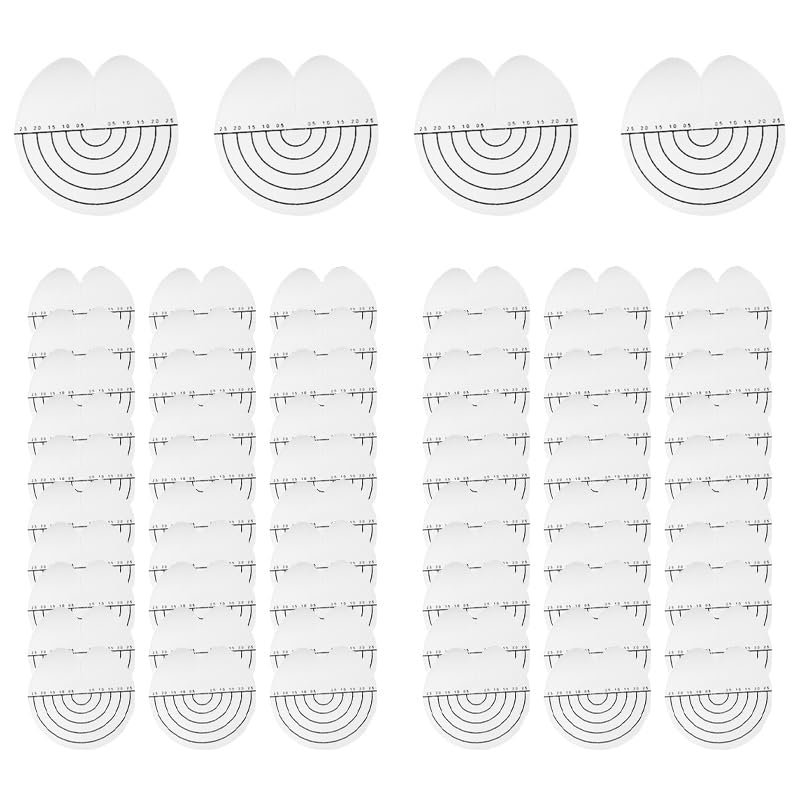 60 Pcs Heat Shield Guards for Hair Extensions, Clear K Tip Spacer Template, Single Hole Round Fusion Glue Protector Templates with Scale for Hair Extension