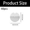 60 Pcs Heat Shield Guards for Hair Extensions, Clear K Tip Spacer Template, Single Hole Round Fusion Glue Protector Templates with Scale for Hair Extension view 2