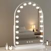 Arch Makeup Mirror with Lights, Table Mirror LED, Lighted Hollywood Vanity Mirrors, 3 Color Modes, Dimmable Light, 360 Rotation, Dressing Room & Bedroom(White,32 * 44cm/12.5 * 17.3in) view 1