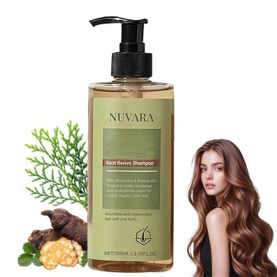 BuildLeaf Nuvara Root Revival Shampoo, Deeply Moisturizes and Strengthens Hair Roots, Plant-Based Root Strengthening Shampoo, For Hair Loss and Thinning Hair for Women(1 Pack)