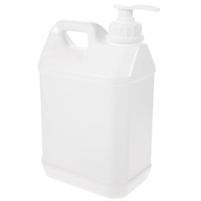 FUOYLOO Jug Shampoo Dispenser Plastic Liquid Cosmetics Storage Container Refillable Shower Bottle Pump and Anti-Theft Seal Jug Laundry Soap Dispenser