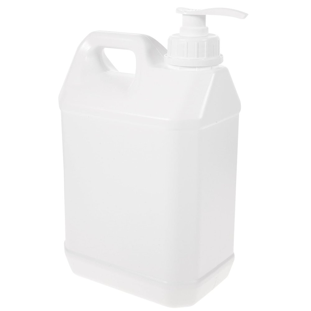 FUOYLOO Jug Shampoo Dispenser Plastic Liquid Cosmetics Storage Container Refillable Shower Bottle Pump and Anti-Theft Seal Jug Laundry Soap Dispenser