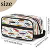 Fragtreess Personalized Racing Motif Toiletry Bag Travel - Custom Name Text Water-Resistant Organizer with Handle, Wash- Bag Large Capacity for Boys,Shaving Bag Waterproof for Shower,Sports view 2