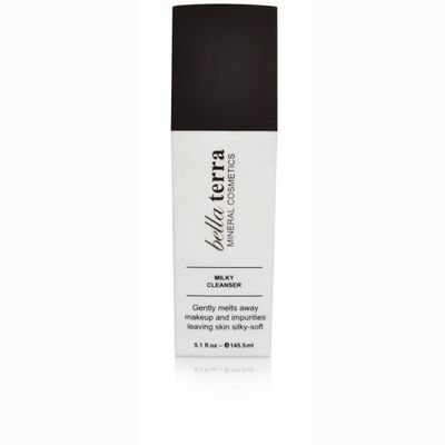 Bellaterra Cosmetics Milky Cleanser for Sensitive & All Skin Types, Gentle Makeup Remover with Chamomile, Antioxidants & Dead Sea Minerals, 5.1 fl oz / 145.5 ml Hydrating Face Wash