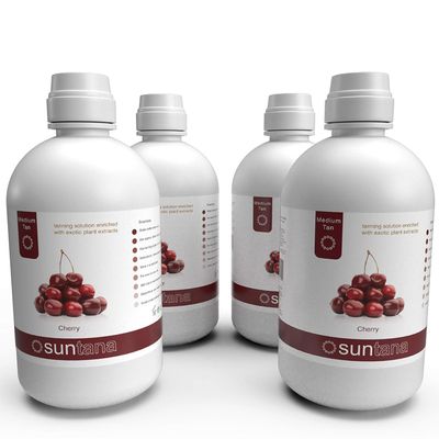 Suntana Spray Tan Solution Cherry Medium Tan, 10% DHA, Bronze Tint, 128 oz / 1 Gallon (4 x 32 oz)