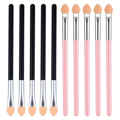 10Pcs Eye Shadow Applicator Sticks Eyeshadow Sponge Applicator Double Sided Reusable Eye Shadow Applicator Sponge Tip Portable Makeup Brushes Professional Makeup Applicator for Women