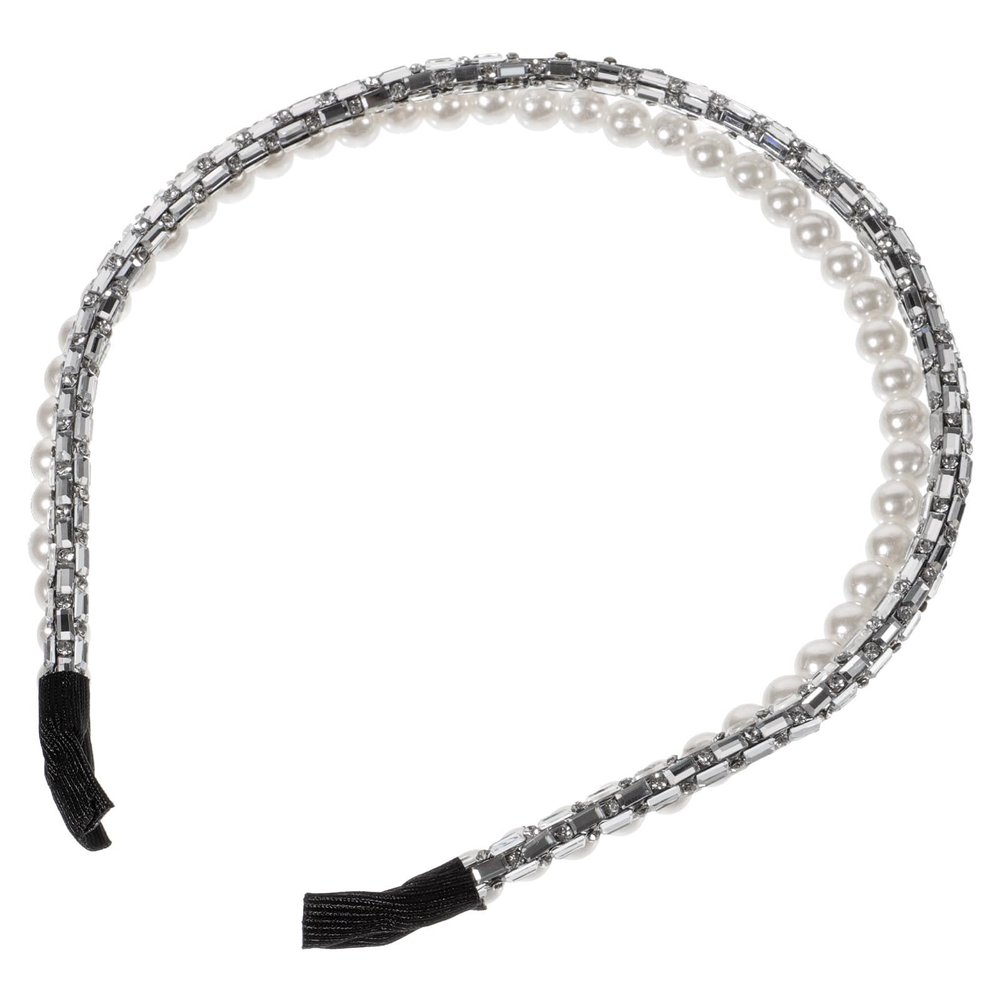 Luxshiny Double Row Rhinestone Headband Fashion Hair Hoop for Women and Elegant Sparkling Hair Accessory for Wedding Party and Daily Wear