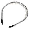 Luxshiny Double Row Rhinestone Headband Fashion Hair Hoop for Women and Elegant Sparkling Hair Accessory for Wedding Party and Daily Wear view 1