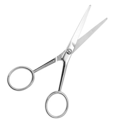 Luxshiny Stainless Steel Anti-slip Mustache Scissors with Toothed Blade for Precise Beard Grooming Hair Cutting Scissors for Men S Facial Hair Maintenance