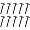 COOLHIYA 10pcs Disposable Tattoo Body Shavers for Women and Men Carbon Steel Hair Remover Razors for Back Arm and Facial Use Lightweight Portable Plastic Trimmers view 1