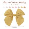 doboi 8PCS Baby Girls Hair Clips Fable Hair Bows Cotton Linen view 2