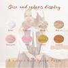 doboi 8PCS Baby Girls Hair Clips Fable Hair Bows Cotton Linen view 4