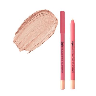 keybo Double Lasting Gel Eyeliner Pencil Waterproof Eyeliner, Long Lasting Gel Formula, Smooth Glide Brown & Black Eye Pencil for Women, Smudge-Proof Creamy Eye Makeup (11. Cream Vanilla)