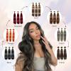 8 10 12 Inch Body Wave Bundles Brown Highlight Bundles Human Hair Brazilian Virgin Hair Weave 3Bundles for Black Women Hair DealBrown and Light Brown #P4/30 view 3