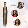 8 10 12 Inch Body Wave Bundles Brown Highlight Bundles Human Hair Brazilian Virgin Hair Weave 3Bundles for Black Women Hair DealBrown and Light Brown #P4/30 view 4