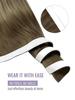 Fshine Tape in Weft Hair Extensions Human Hair, 20 Inch Balayage 50 g view 4