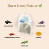 HINOTEA Oriental Bath Tea Bag (1.06 oz) Charcoal Noir | Curated by Professional Spa Sommelier | Traditional Botanical Tea Blend with Activated Charcoal, Gardenia & Houttuynia | Natural Bath Therapy view 3
