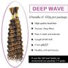 P4/27 Highlight Blonde Human Braiding Hair for Boho Braids 32 32 32 Inch 150g Deep Wave Bulk Human Hair Knotless Boho Braiding Deep Water No Weft Extensions Bohemian Braids 3 Bundles/Pack Caramel view 4