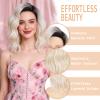 Short Platinum Blonde Wavy Bob Wig Free Part 9x1 Lace Front Wig 14IN view 4