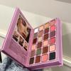 78-color professional makeup palette, multi-use makeup book for face, eyes, and lips, multi-color eyeshadow palette, shimmer highlighter, blush, and lipstick. Multi-functional makeup palette view 2