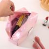 Gooddyiyukey Initial Makeup Organizer Bag, PU Leather Portable Waterproof Small Travel Toiletry Bag with Zipper,Preppy Makeup Brush Travel Case,Fashion Mini Cute Make Up Bag for Women Mom Teen Friend view 3