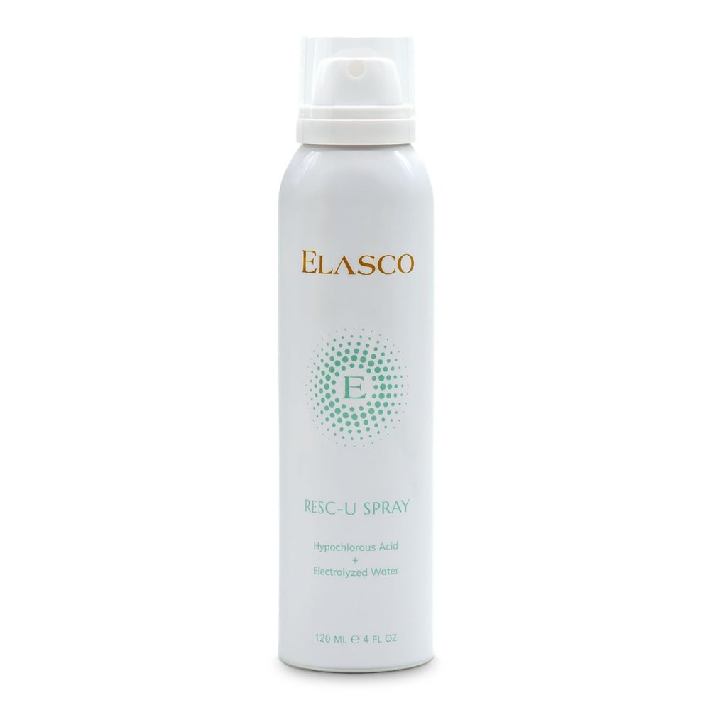 ELASCO RESC-U Spray Hypochlorous Acid Spray for FACE and Body, HOCL Facial Solution to Soothe, Refresh and Clam Skin, 4 oz