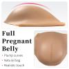 SooTTBE Full Silicone Pregnant Belly False Adult Baby Bump Soft Skin Touch Lightweight Fake Baby Bump for Performance Maternity,Color 1,S view 4
