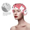 Halloween Ghost Pattern Shower Cap for Women Reusable Double Layer Waterproof Bathing Hat Adjustable Elastic Quick Drying Bath Hair Caps with PEVA Lined Spa Salon Shower Hats Fits All Head Size view 4