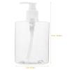 COOLHIYA 4pcs 500Ml Refillable Soap Dispenser Bottles with Pump Hand Soap and Dish Dispensers for Kitchen Sink and Bathroom Use view 2