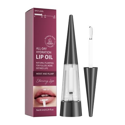 Clear & Pink Hydrating Lip Oil Gloss - Plumping Moisturizing Treatment with Glossy Non-Sticky Finish, Daily Nourishing Lip Care for WomenPearl
