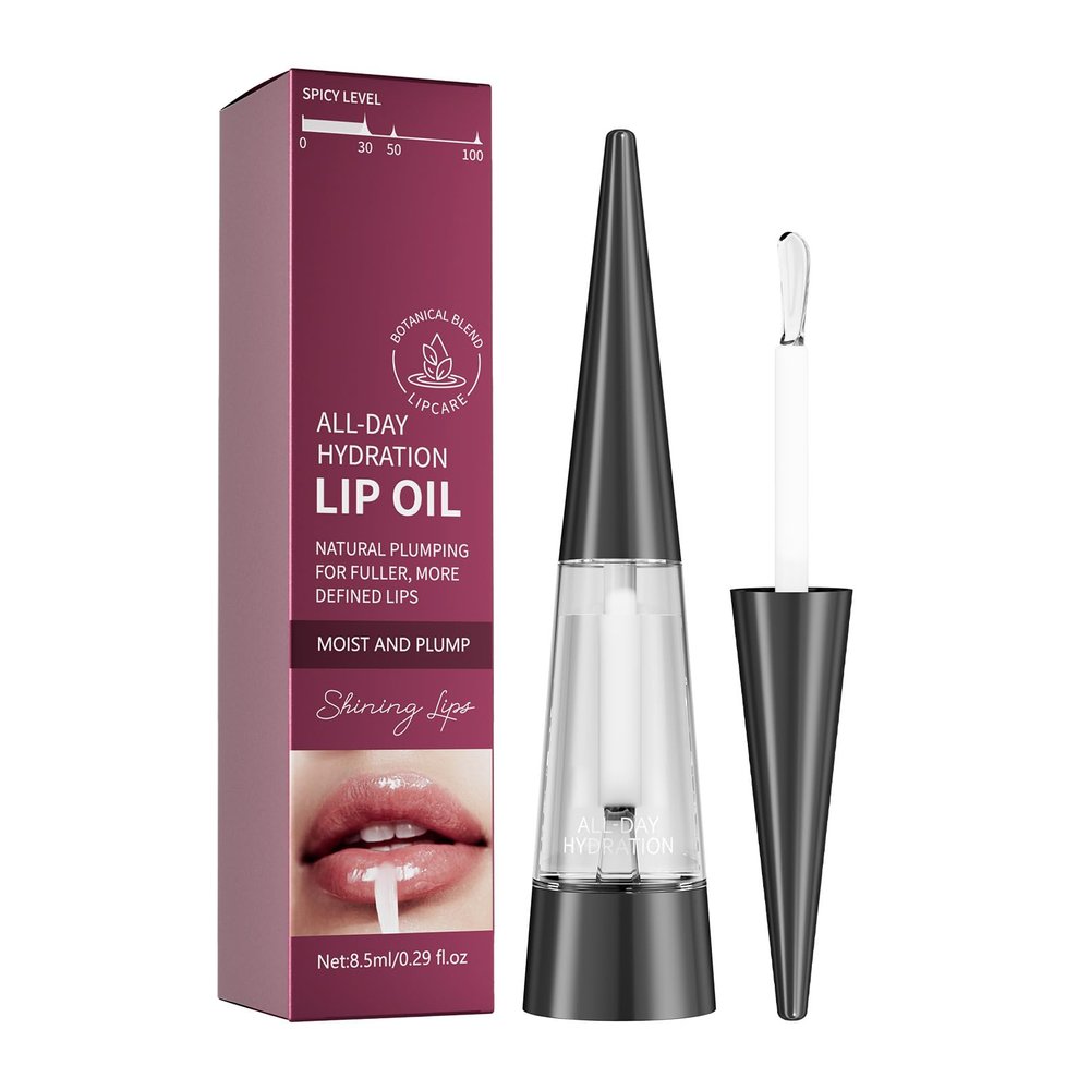 Clear & Pink Hydrating Lip Oil Gloss - Plumping Moisturizing Treatment with Glossy Non-Sticky Finish, Daily Nourishing Lip Care for WomenPearl