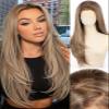 Luwila 26 Inch Straight 13x4 Lace Front Synthetic Wig Dirty Mixed Blonde view 1