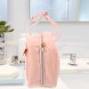CTIRCHIU Waterproof Hanging Travel Toiletry Bag for Women, Cube Storage Organizer with Hook, Medium Pink Cosmetic Makeup Organizer for Travel and Bathroom Storage view 3