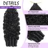 Vallbest Burmese Curly Crochet Human Hair 22 Inch 60g Feather Crochet Human Hair Pre-Separated Invisible Miracle Knots Human Crochet Hair Extensions for Black Women view 2