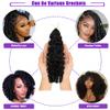 Vallbest Burmese Curly Crochet Human Hair 22 Inch 60g Feather Crochet Human Hair Pre-Separated Invisible Miracle Knots Human Crochet Hair Extensions for Black Women view 3