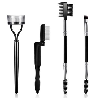 4PCS Eye Brow Brush for Women Eye Lash Brush Double Head Eyes Lash Comb Separator Eyebrow Brushes and Comb Mascara Separator Tool Eyelash Tint Kit for Removes Clump Mascara Eyes Makeup Tools
