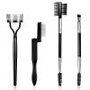 4PCS Eye Brow Brush for Women Eye Lash Brush Double Head Eyes Lash Comb Separator Eyebrow Brushes and Comb Mascara Separator Tool Eyelash Tint Kit for Removes Clump Mascara Eyes Makeup Tools view 1