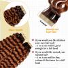 22 Inch Balayage Tape in Hair Extensions Human Hair for Women 2 Tone Ombre #4 Chocolate Brown to #30 Auburn Brown Water Wave Remy Hair PU Skin Weft Adhensive Tape ins Extensions 50g 20pcs view 4