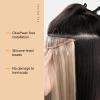 DOORES Beaded Weft Hair Extensions Human Hair, 16 Inch #1B view 3