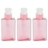 Travel Bottle Pump Bottle Soap Dispenser Bottle 3PCS 100ml Refillable Plastic Empty Pump Bottles for Lotion Shampoo Body Wash Transparent Pink 4.61in Height Dressing Rooms view 1