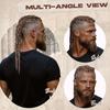 NTYNTY Viking Hair Extensions for Men 24" Handcrafted Clip In Braided Ponytail Hairpiece for Halloween Viking Costume Renaissance Warrior Accessories - Warm Brown with Highlights view 4