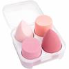 4PCS Pink Makeup Sponge Set, Latex-Free Makeup Sponges for Foundation, Concealer, Powder & Cream Cosmetics, Soft Blending Sponge Applicators with Storage Case for Wet & Dry Use view 1