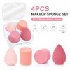 4PCS Pink Makeup Sponge Set, Latex-Free Makeup Sponges for Foundation, Concealer, Powder & Cream Cosmetics, Soft Blending Sponge Applicators with Storage Case for Wet & Dry Use view 2