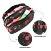 PCTIMMT Red Cherry Blossoms Falling Makeup Bag Zipper Make Up Pouch Toiletry Organizer Makeup for Women and Girls view 2