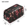 PCTIMMT Red Cherry Blossoms Falling Makeup Bag Zipper Make Up Pouch Toiletry Organizer Makeup for Women and Girls view 3