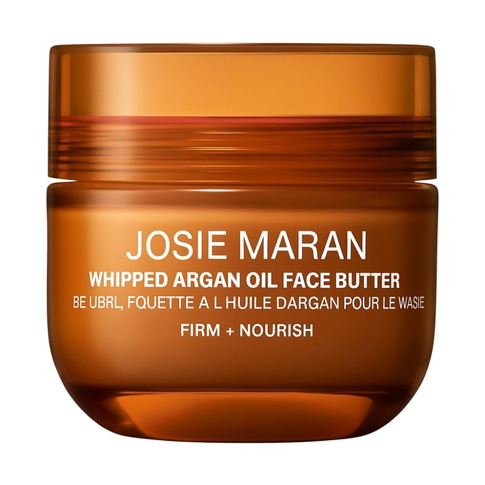 Josie Maran Whipped Argan Oil Firming + Hydrating Face Butter Moisturizer, Air-Whipped Lightweight Cream for Firmness, Hydration & Smooth Skin, 1.7 oz'